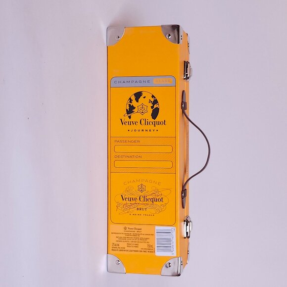 Veuve Clicquot Steamer Trunk Wine Cooler Box EUC Clicquot Cruise PARIS Mont Veuv - Picture 9 of 11